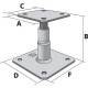 Pieds De Poteau Réglables (Électrozingué)