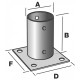 Pieds de poteaux ronds à boulonner (PPJRB)